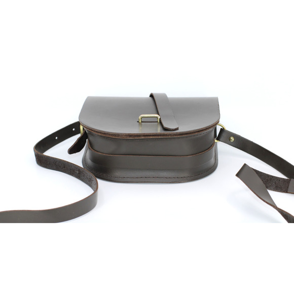 B0 The CAMBRIDGE SATCHEL CO Handmade Leather Saddle Crossbody Bag Shoulder Purse - Picture 3 of 5
